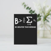 Wiskunde woordvoerder is groter dan gemiddeld briefkaart (Staand voorkant)