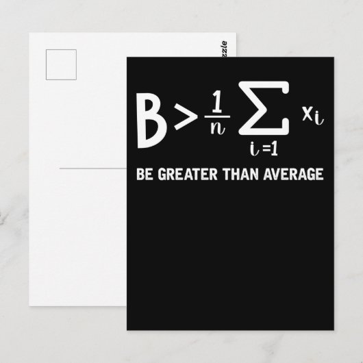 Wiskunde woordvoerder is groter dan gemiddeld briefkaart (Voorkant / Achterkant)