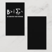 Wiskunde woordvoerder is groter dan gemiddeld visitekaartje (Voorkant / Achterkant)