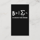 Wiskunde woordvoerder is groter dan gemiddeld visitekaartje (Voorkant)