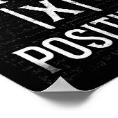 Wiskunde X Positieve leraar Nerd-studentenformule Poster (Hoek)