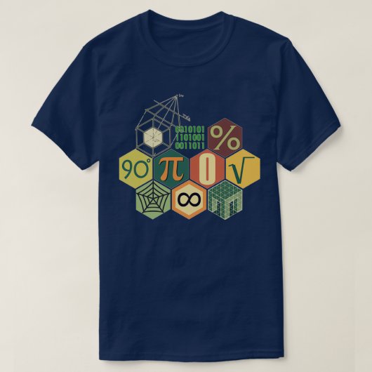 Wiskunde Yester Kleur T-shirt (Design voorkant)