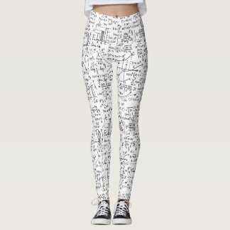 Wiskunde zwart-wit krabbels leggings