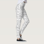 Wiskunde zwart-wit krabbels leggings (Rechts)