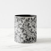 Wiskunde zwart-wit tweekleurige koffiemok (Center)