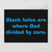 Wiskunde zwarte Briefkaarten (Voorkant)