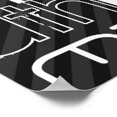 Wiskunde; zwarte en donkergrijze strepen poster (Hoek)