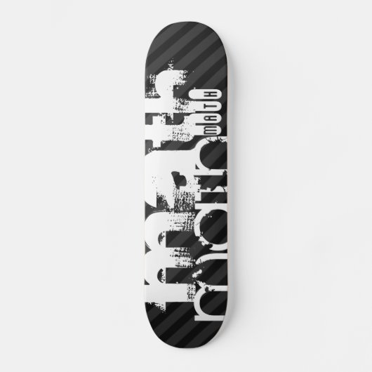 Wiskunde; zwarte en donkergrijze strepen skateboard (Voorkant)