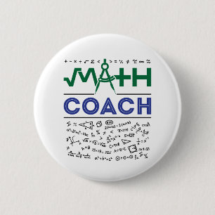 Wiskundecoach Tutor Wiskundeleraar Ronde Button 5,7 Cm