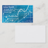 wiskundedocent of leraar stijlvolle geavanceerde w visitekaartje (Voorkant / Achterkant)