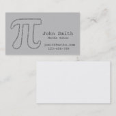 Wiskundedocent of leraar stijlvolle geavanceerde w visitekaartje (Voorkant / Achterkant)