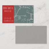 wiskundedocent of leraar stijlvolle geavanceerde w visitekaartje (Voorkant / Achterkant)