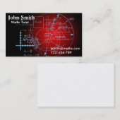 wiskundedocent of leraar stijlvolle geavanceerde w visitekaartje (Voorkant / Achterkant)