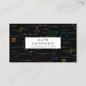 Wiskundedocent Tutor Equations Wiskunde Formula's Visitekaartje (Voorkant)