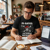 Wiskundegek - Grappige wiskunde piraat schedel ler T-shirt