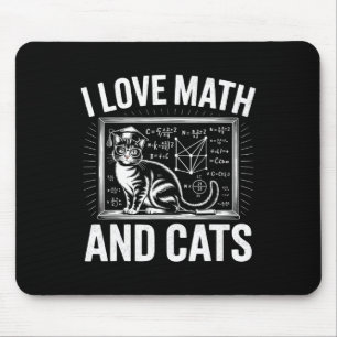 Wiskundekattenliefhebber Funny Math Docent Ik hou  Muismat