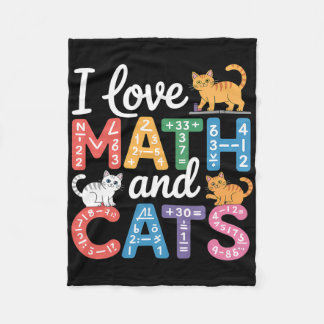 Wiskundekattenliefhebber Funny Math Leraar Ik hou Fleece Deken