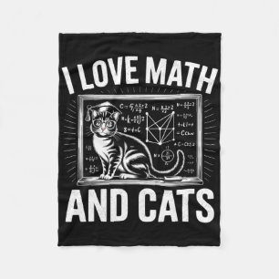 Wiskundekattenliefhebber Funny Math Leraar Ik Hou Fleece Deken