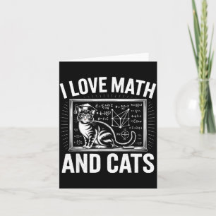 Wiskundekattenliefhebber Funny Math Leraar Ik hou  Kaart