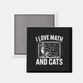 Wiskundekattenliefhebber Funny Math Leraar Ik hou Magneet (Voorkant / Achterkant)