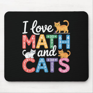 Wiskundekattenliefhebber Funny Math Leraar Ik hou  Muismat