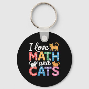 Wiskundekattenliefhebber Funny Math Leraar Ik hou Sleutelhanger