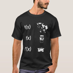 Wiskundeleraar Algebra Afleidingen Koe Melk Kaas T-shirt