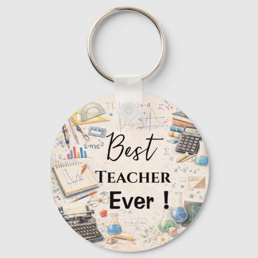 Wiskundeleraar Bedankcadeaus | Einde Schooljaar Sleutelhanger (Voorkant)