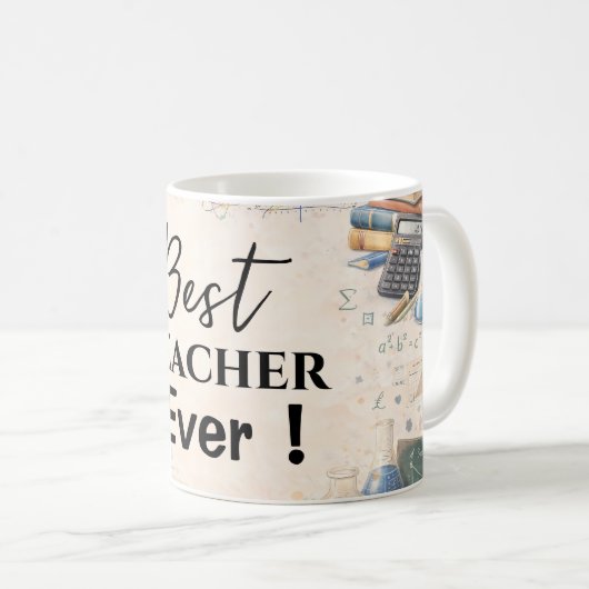 Wiskundeleraar Bedankt Beker Koffiemok (Voorkant rechts)