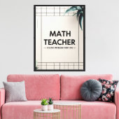 Wiskundeleraar Canvas Afdruk (Insitu (Woonkamer))
