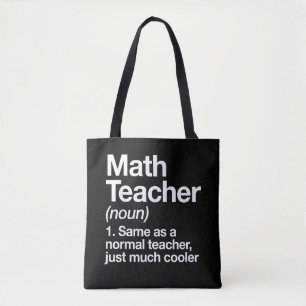 Wiskundeleraar Definitie Terug naar school eerste Tote Bag