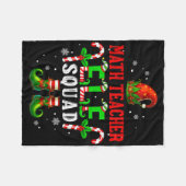 Wiskundeleraar Elf Squad Kerstman Elf Hoed Schoene Fleece Deken (Voorkant (Horizontaal))