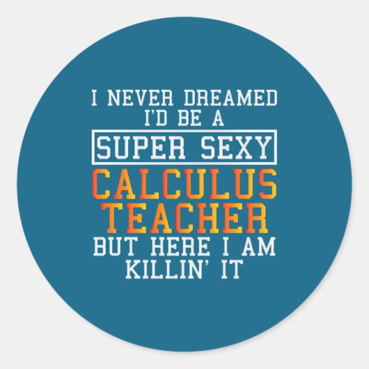 Wiskundeleraar Funny Math Professor  Ronde Sticker (Voorkant)