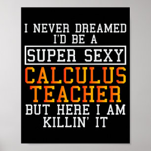 Wiskundeleraar grappige wiskunde professor poster