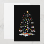 Wiskundeleraar Kerstboom Grappig Kerstmis Wiskunde Feestdagenkaart (Voorkant / Achterkant)