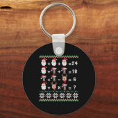 Wiskundeleraar Kerstmis GREYHOUND Sleutelhanger (Voorkant)
