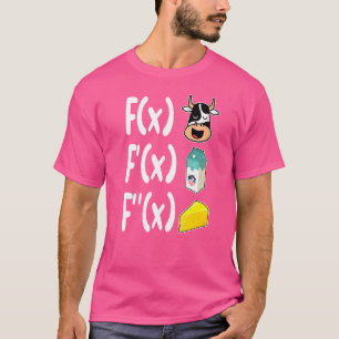 Wiskundeleraar Koe Melk Kaas Wiskunde Analyse T-shirt