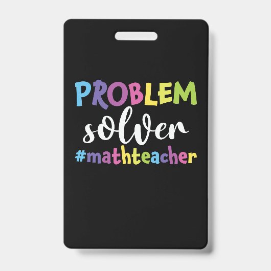 Wiskundeleraar Probleemoplosser Badge (Voorzijde)