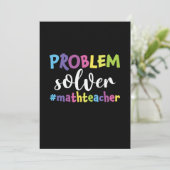 Wiskundeleraar Probleemoplosser Kaart (Staand voorkant)