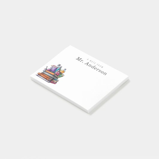 Wiskundeleraar scheikundelab post-it® notes (Schuin)
