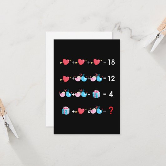Wiskundeleraar Valentijn Kaart (Voorkant / Achterkant in situ)