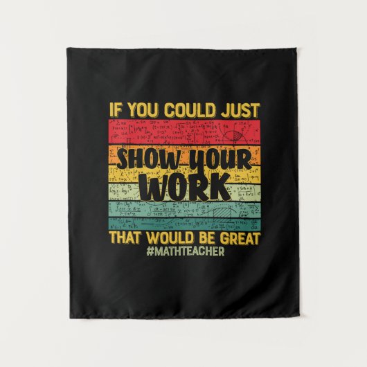 Wiskundeleraar Wiskunde Als Je Maar Wandkleed (Voorkant)
