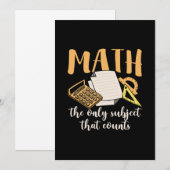 Wiskundeleraar Wiskunde Het Enige Vak Kaart (Voorkant / Achterkant)