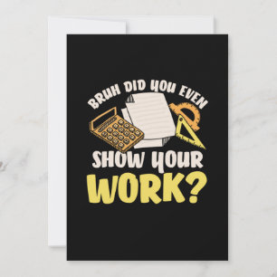 Wiskundeleraar Wiskunde Laat Je Werk Zien Kaart