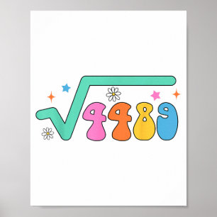Wiskundeleraar Wiskunde Liefhebber De Vierkantswor Poster