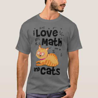 Wiskunden en katten t-shirt