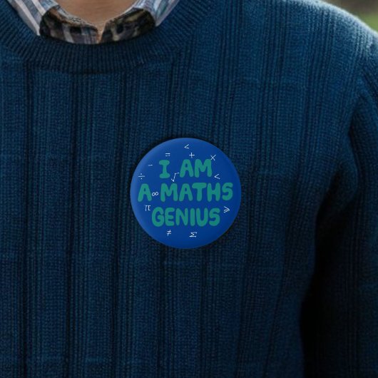 Wiskunden geniaal, Mathematische wizz kind Ronde Button 3,2 Cm