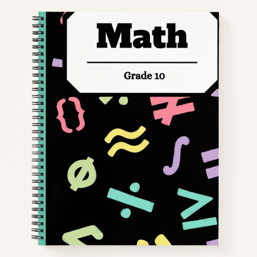 WISKUNDEN NOTITIEBOEK VOOR GRAAD 10 (Voorkant)