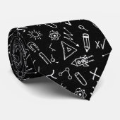 Wiskunden Science Teacher Pattern Stropdas (Opgerold)