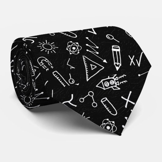 Wiskunden Science Teacher Pattern Stropdas (Opgerold)